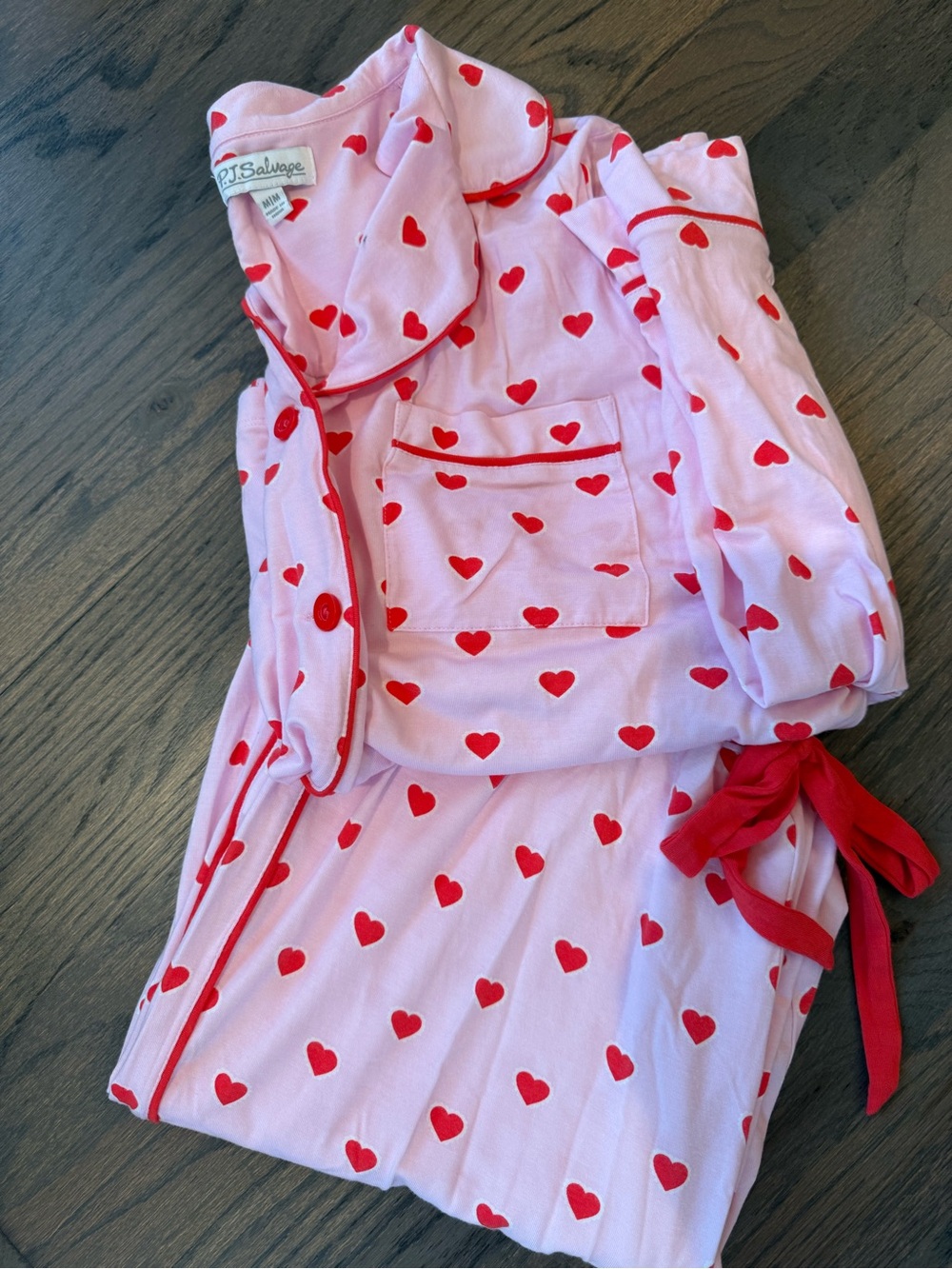 NWOT | PJ Salvage | Wildest Dream Heart Pajama Set | Pink | Size M - Picture 8 of 11